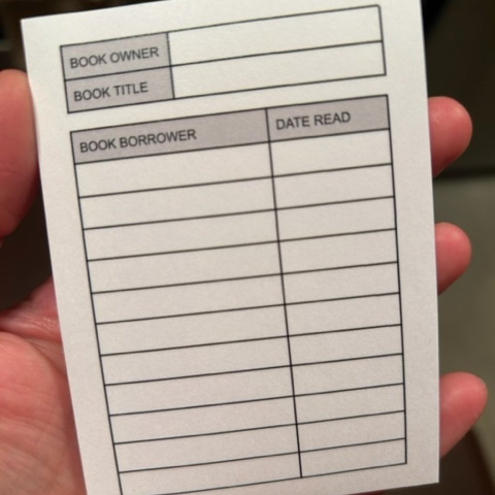 Book Loaner Stickie Notes